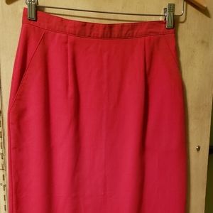 PepperTree red skirt